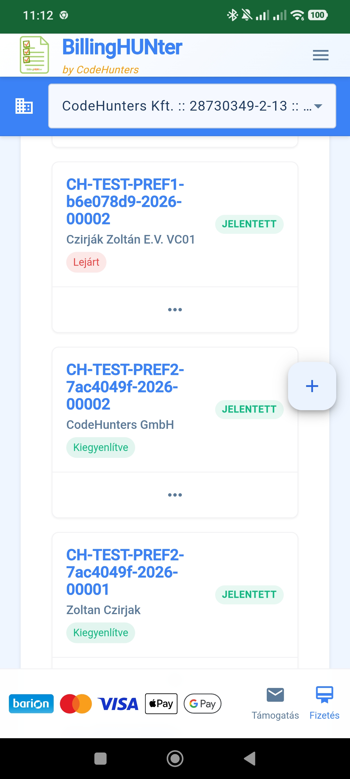 BillingHUNter mobil app — számlázás útközben